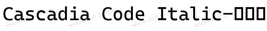 Cascadia Code Italic字体转换